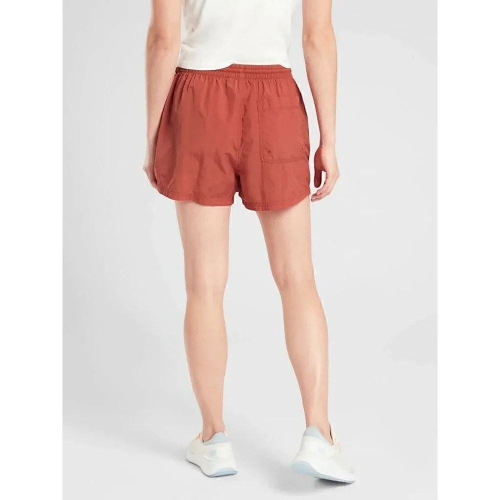 Athleta Expedition Etruscan Red Hiking Athletic Shorts 12 - Picture 2 of 4